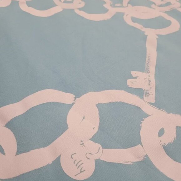 Lilly Pulitzer Jonah Ponte Blue Ball Chain Stretch Knit Dress Nautical Medium - Picture 9 of 10